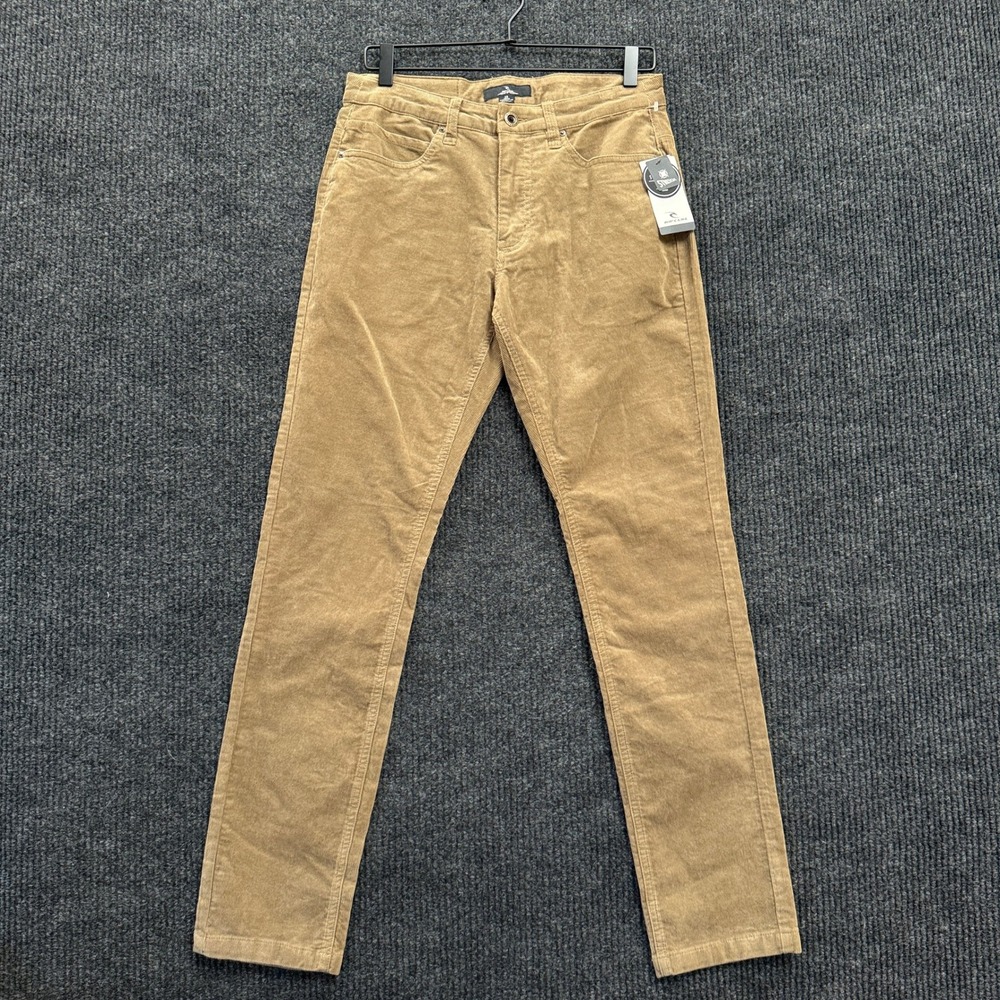 Rip Curl Epic Corduroy Pants Mens 29 Straight Fit Stretch Dark Khaki 5 Pocket